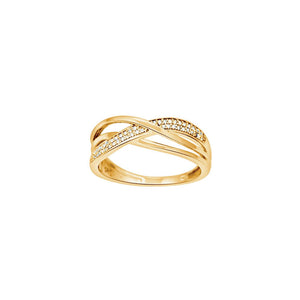 SIERSBØL Gullhringur 14kt með 0.09ct demöntum