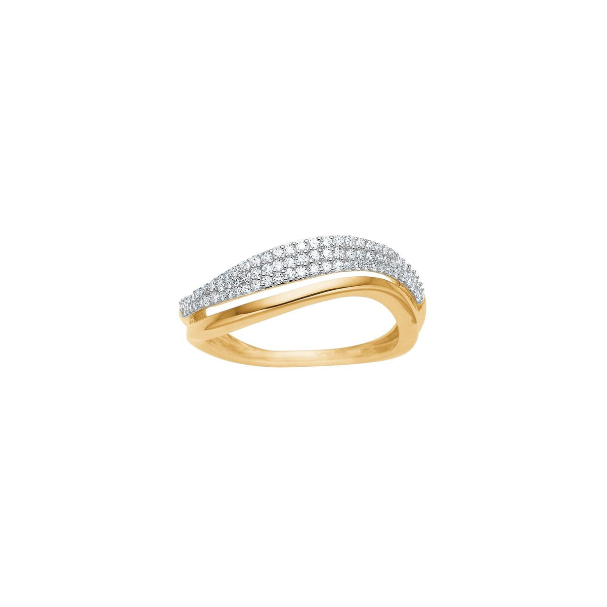 SIERSBØL 14kt gullhringur með demöntum 0,23ct W/SI ●470500