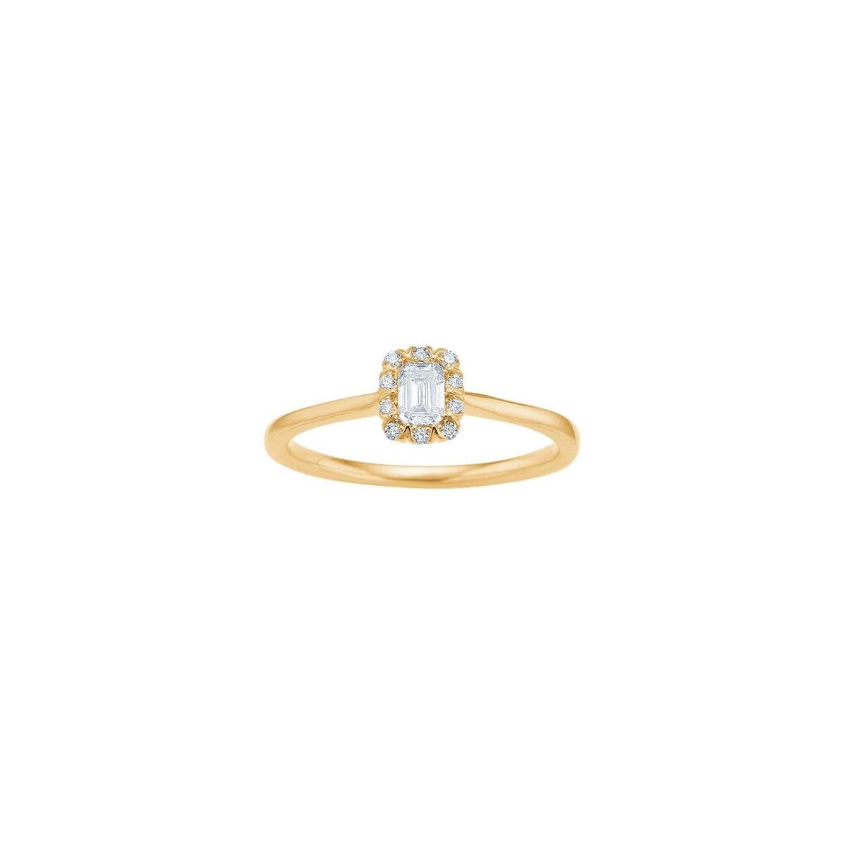 SIERSBØL 14kt gullhringur með demanti 0,25ct W/SI ●480500