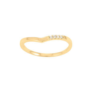 NORDAHL Gullhringur 14k með 0.03ct demöntum