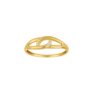 NORDAHL Gullhringur 14k með 0.02ct demanti