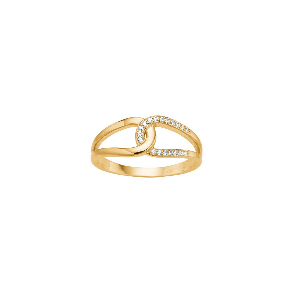 SIERSBØL 8kt gullhringur með zirkonia ●910300