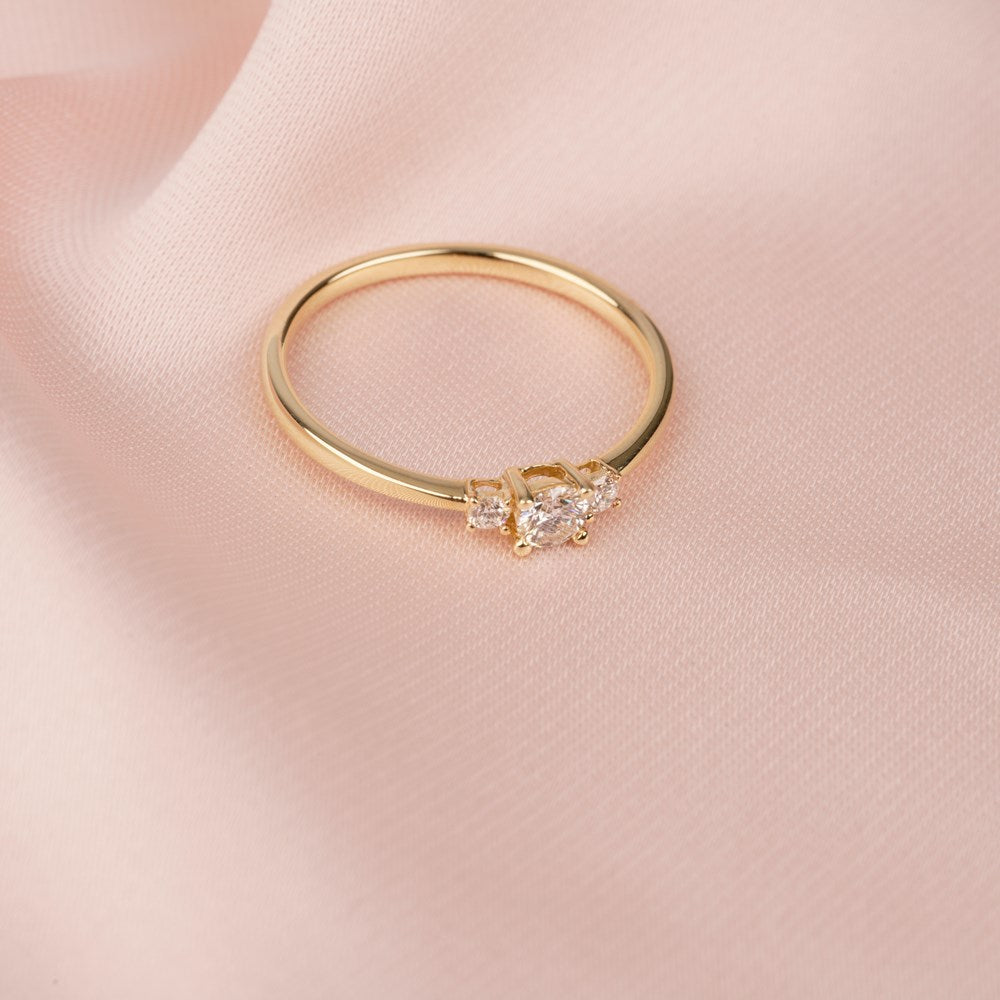 SIERSBØL LUXURY 14kt gold ring with lab grown diamonds 0.255ct ●580500