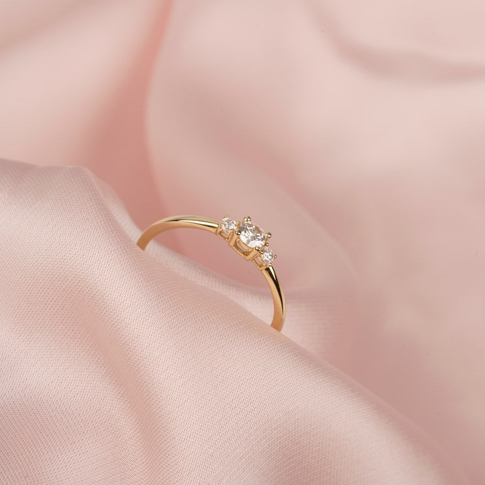 SIERSBØL LUXURY 14kt gold ring with lab grown diamonds 0.255ct ●580500