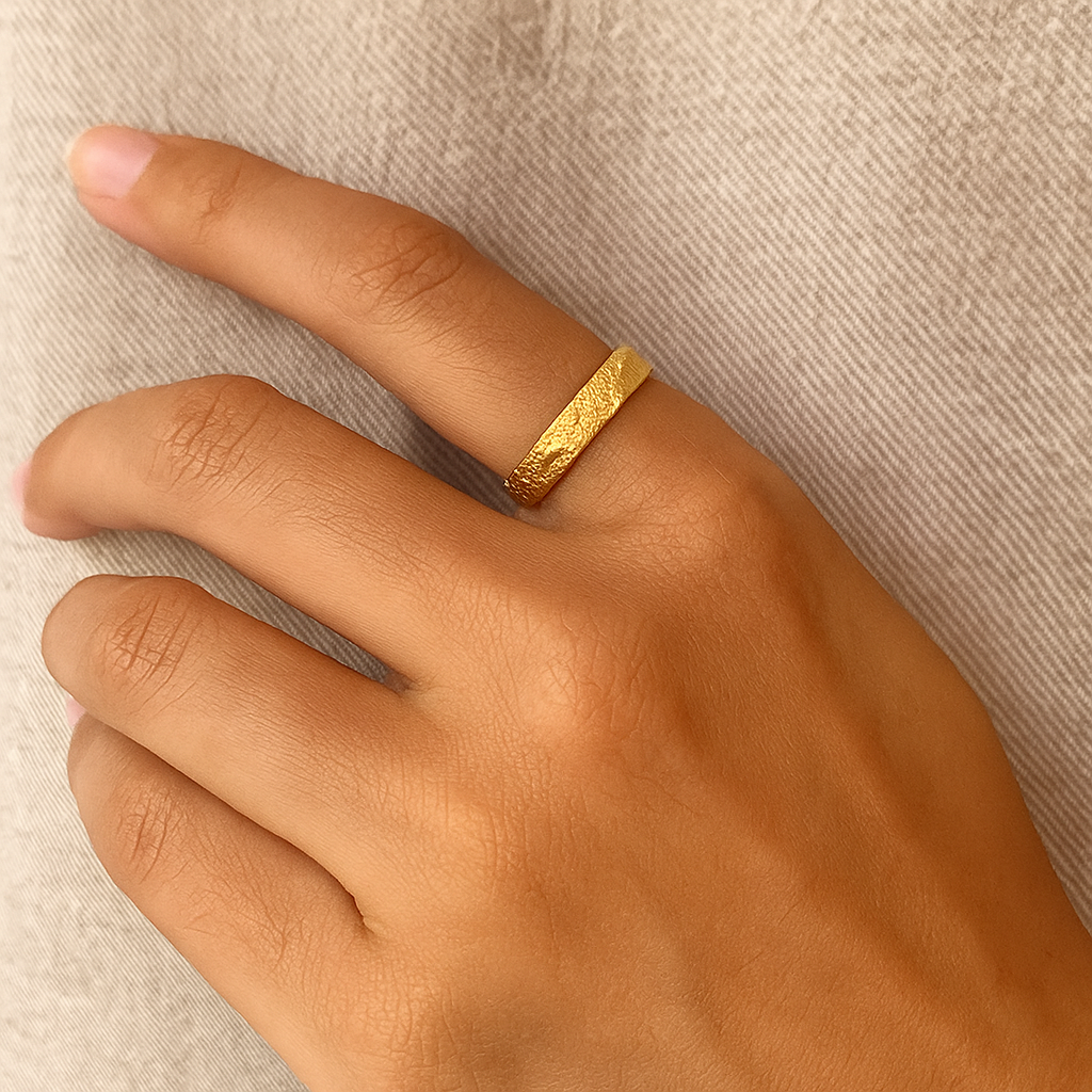 ASTORÍA Paloma gylltur silfurhringur