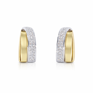 14kt Gold Earrings with 0.04ct Diamonds