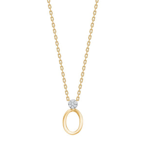 NORDAHL Gullhálsmen 14kt með 0.035ct demanti