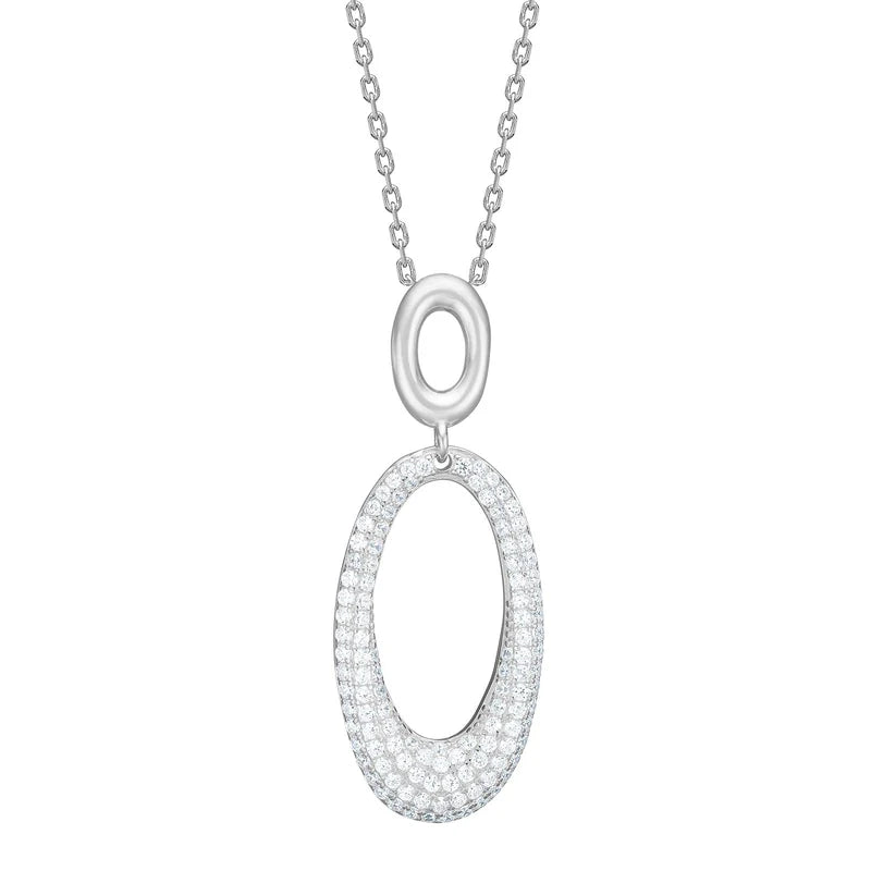 JOANLI Parisa silfurhálsmen með zirkonia