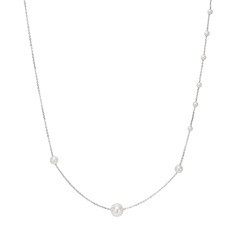 JOANLI Rachel silfurhálsmen með ferskvatnsperlum
