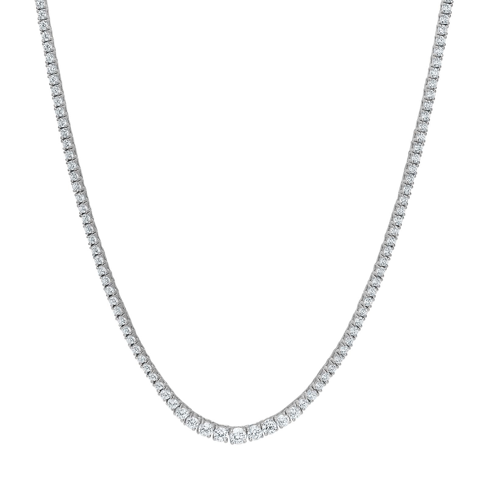 JOANLI Rikke silfurhálsmen með zirkonia ●500900