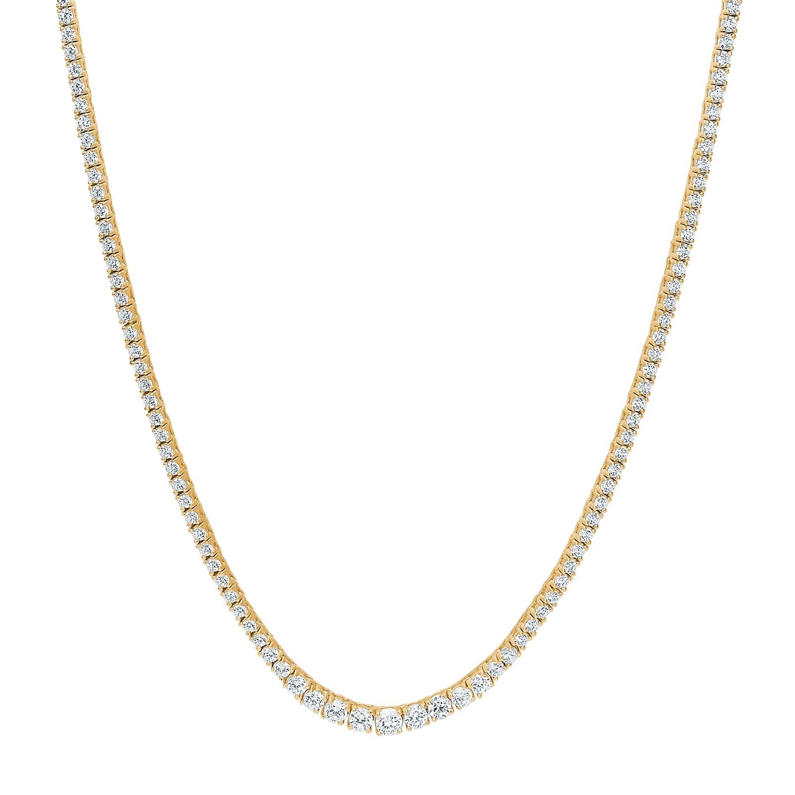 JOANLI Rikke gyllt silfurhálsmen með zirkonia ●505900