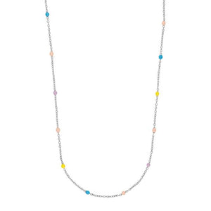 NOA Kids silver necklace with coloured beads ●060908