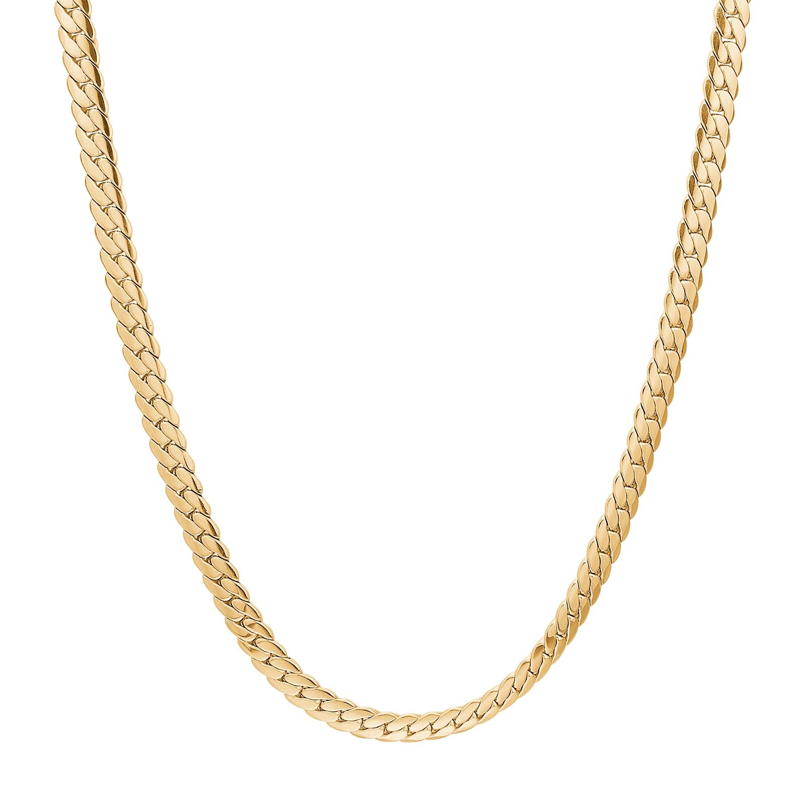 SON Stál herrakeðja með gyllingu