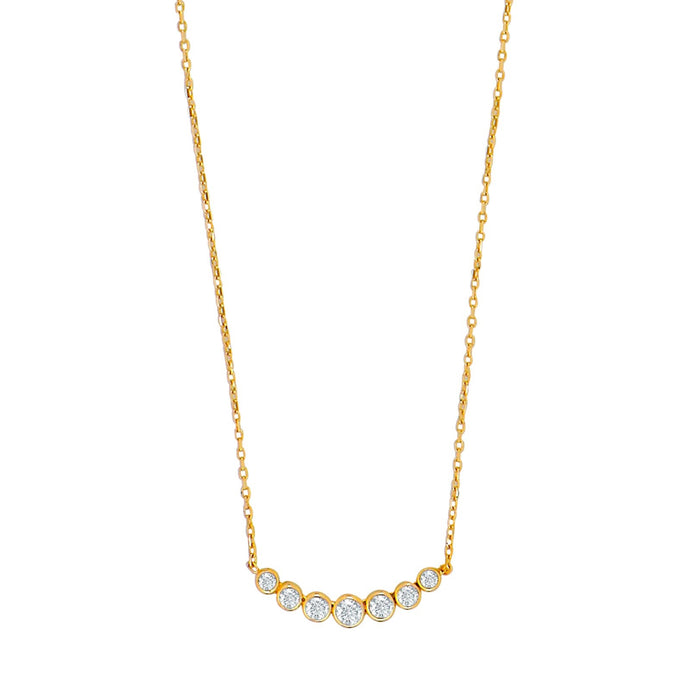 Gullhálsmen 8kt með zirkonia