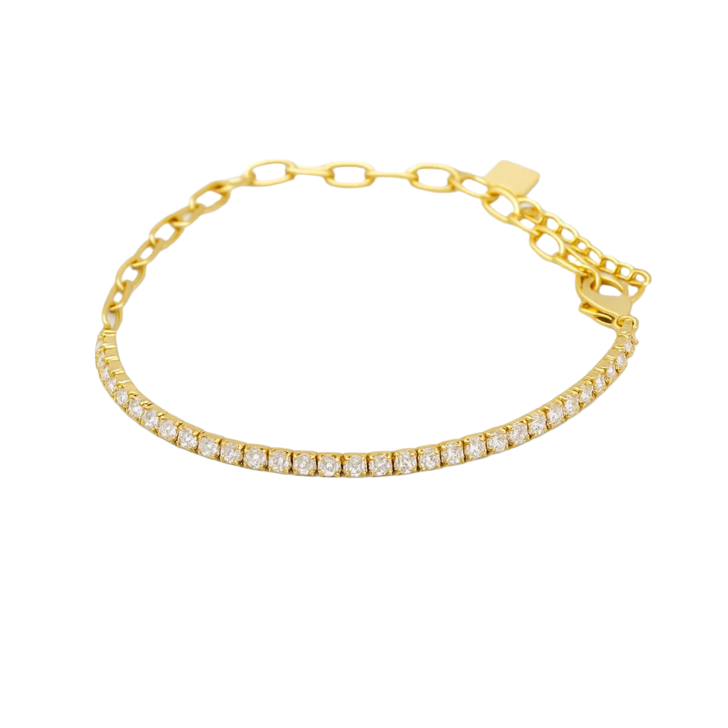 ASTORÍA Alessia gyllt silfurarmband með zirkonia