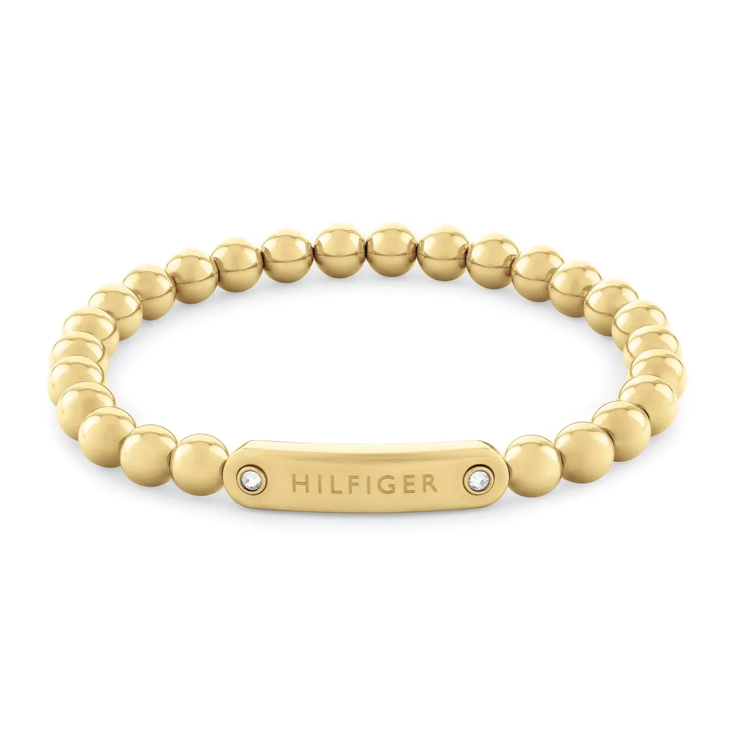 TOMMY HILFIGER Metal Beads gyllt armband með zirkonia