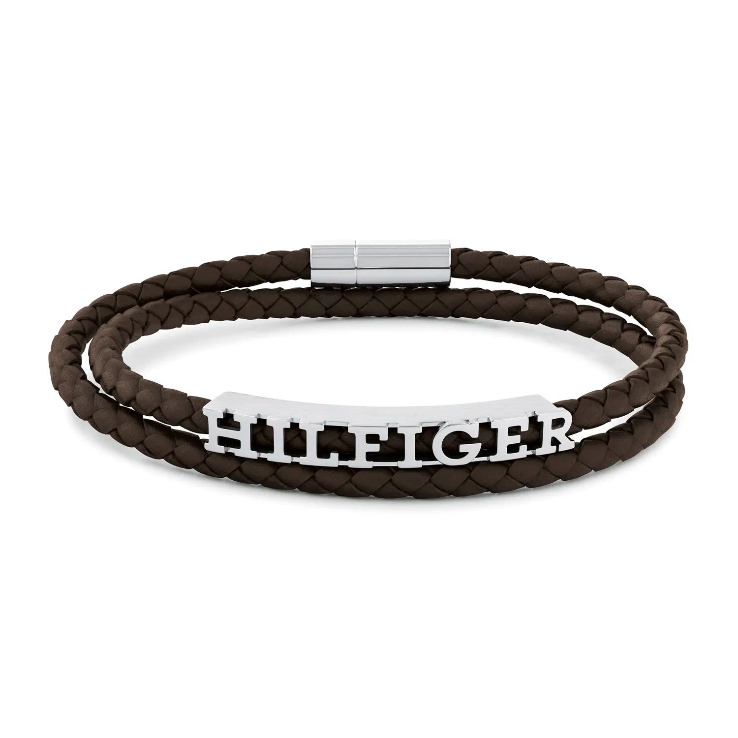 TOMMY HILFIGER Bryan brúnt leður herraarmband