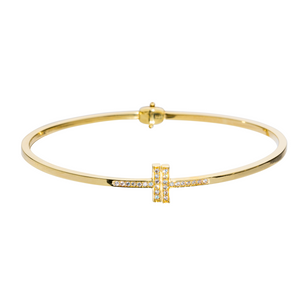 Gullarmband 14kt með zirkonia
