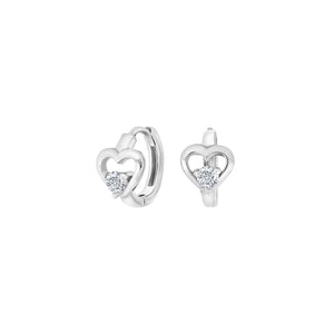 NOA Kids Hearts silfureyrnalokkar með zirkonia ●980900
