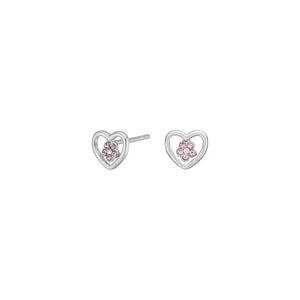 NOA Kids Hearts silfureyrnalokkar með zirkonia ●380900