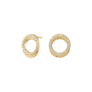 NORDAHL Gold Earrings 8kt with Zirconia