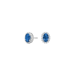 NORDAHL Roset silver earrings with blue zirconia ●750900