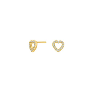 NOA KIDS Heart gold-plated silver earrings zirconia •005900