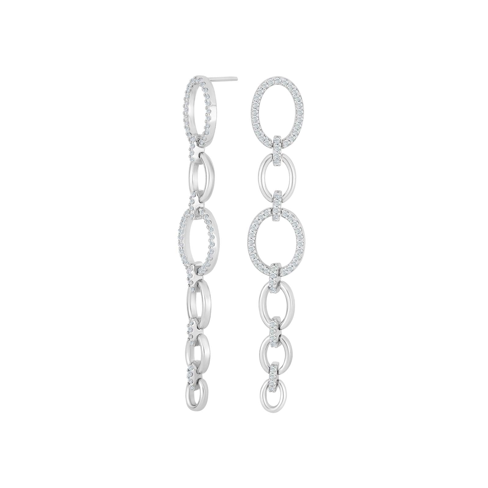 JOANLI Mimi silfureyrnalokkar með zirkonia