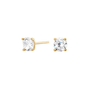 NORDAHL Gulleyrnalokkar 8kt með zirkonia 5,5mm ●990300