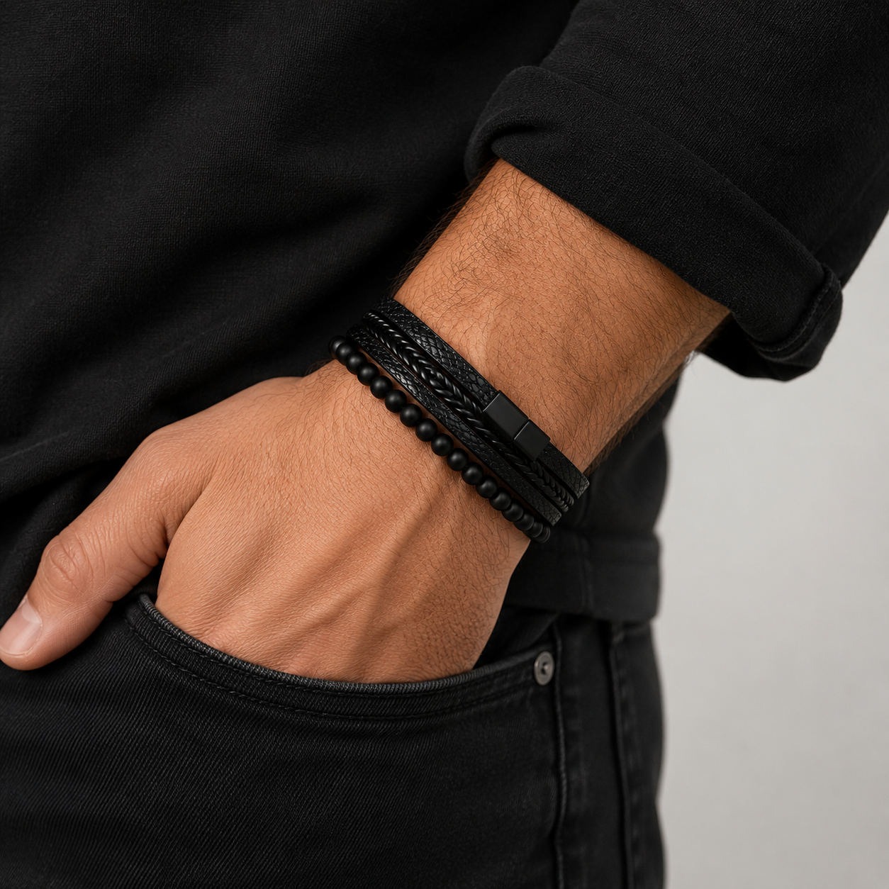 Norr & Sons Wildstone herraarmband #325
