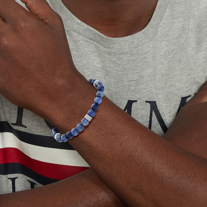 TOMMY HILFIGER Beads herraarmband með Sodalite