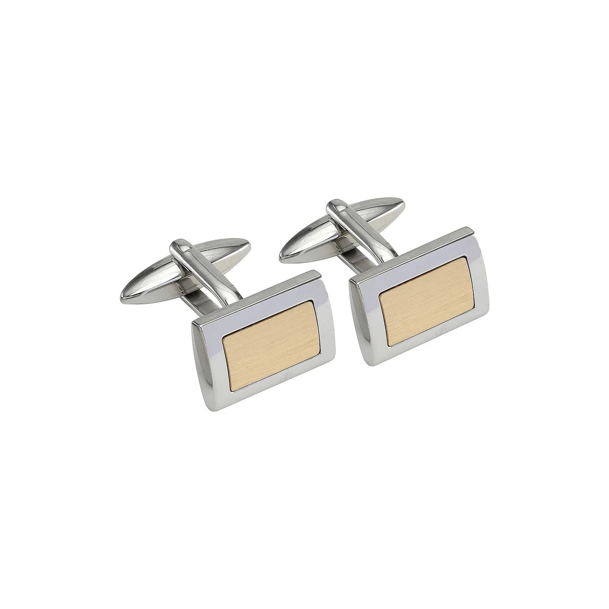 Stál ermahnappar með gyllingu