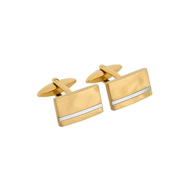 Stál ermahnappar með gyllingu