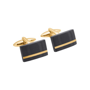 SON OF NOA Black cufflinks with gold plating ●322800