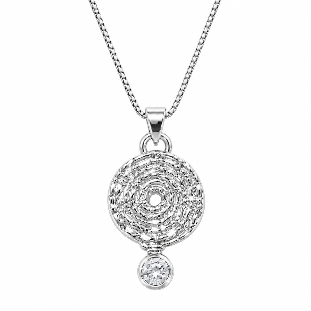 SKARTÍS silver necklace with zirconia stone