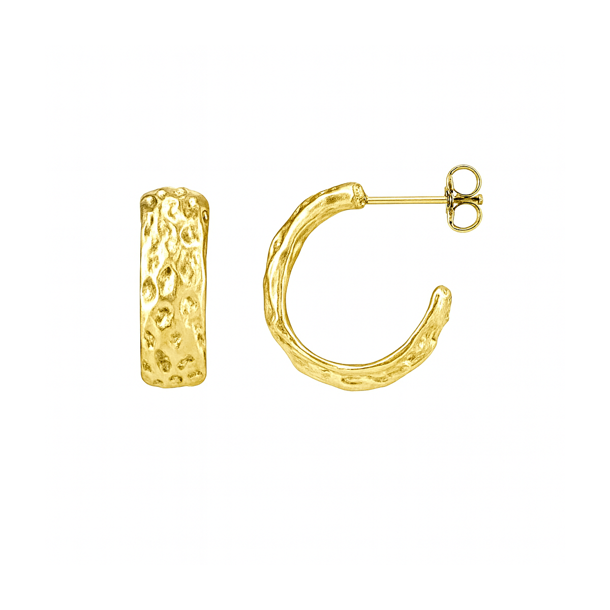 MIRA Circle gylltir eyrnalokkar