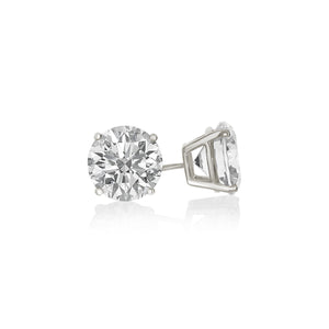 MIRA Stud silver earrings with zirconia | 5 sizes