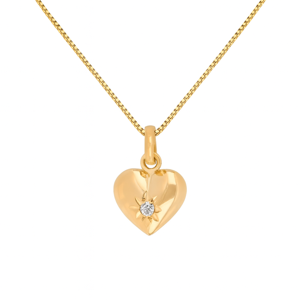 Gyllt silfurhálsmen með zirkonia