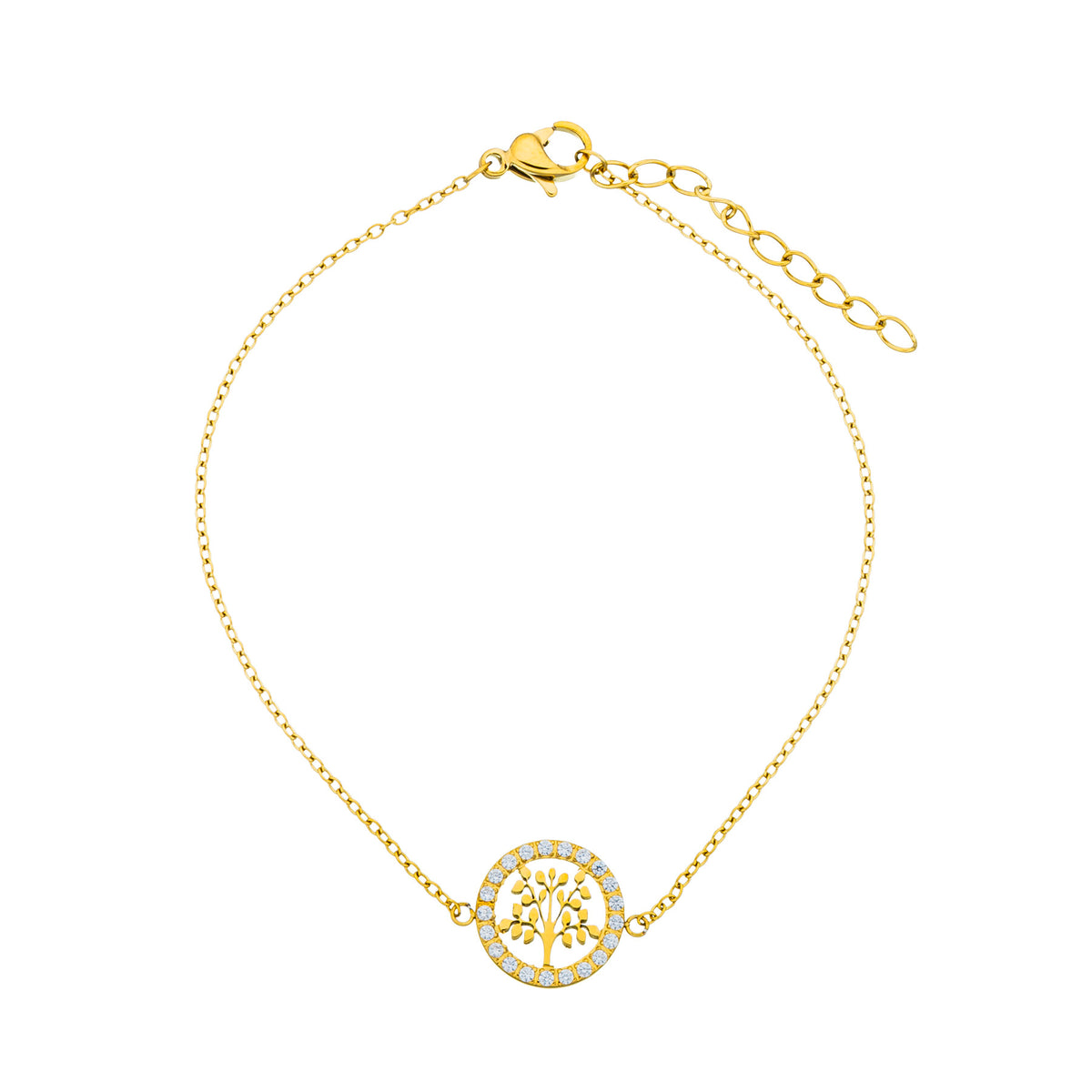ASTORÍA Bethany gyllt armband með zirkonia steinum | Tree Of Life