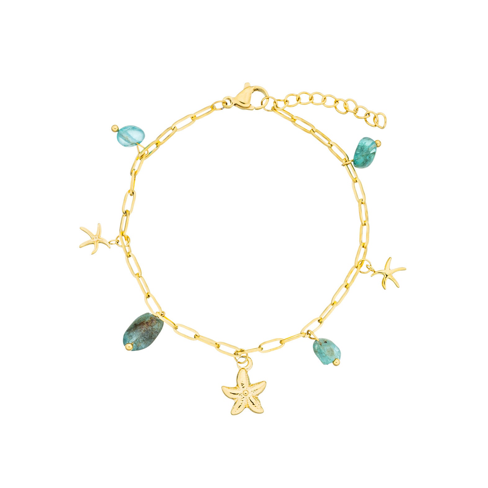 ASTORÍA Linnea gyllt armband með Apatite steinum