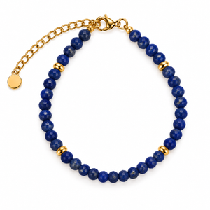 MIRA Gem gold-plated stone bracelet | Lapis lazuli