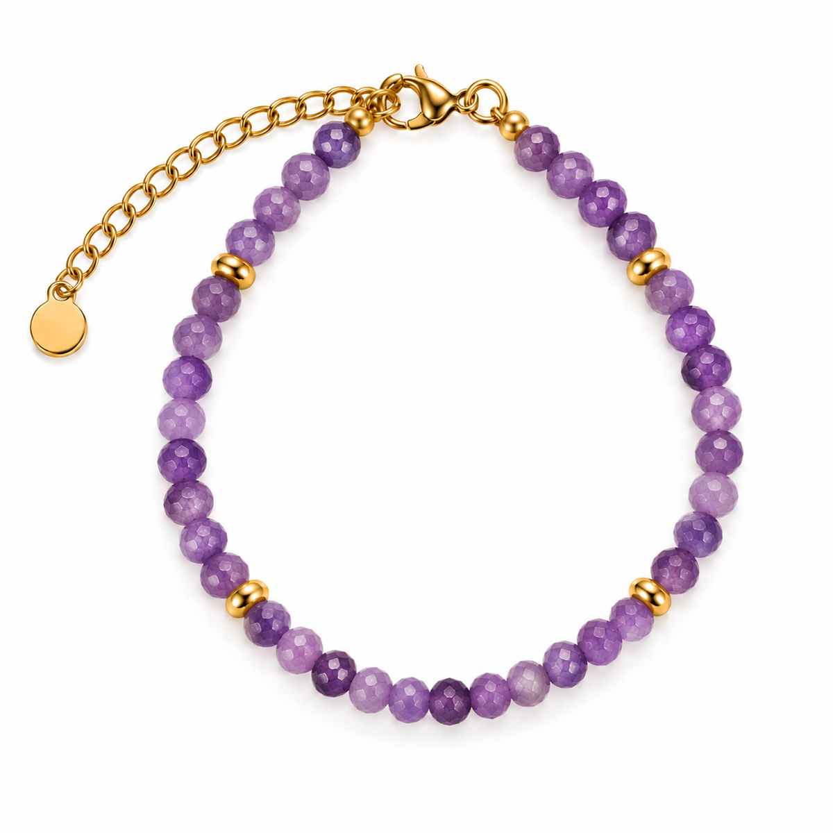 MIRA Gem gold-plated gemstone bracelet | Amethyst