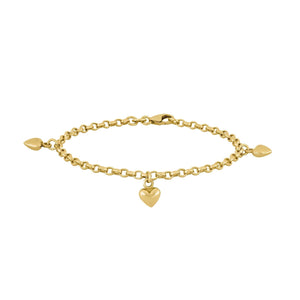 NOA Kids gold-plated silver bracelet with hearts ●095900
