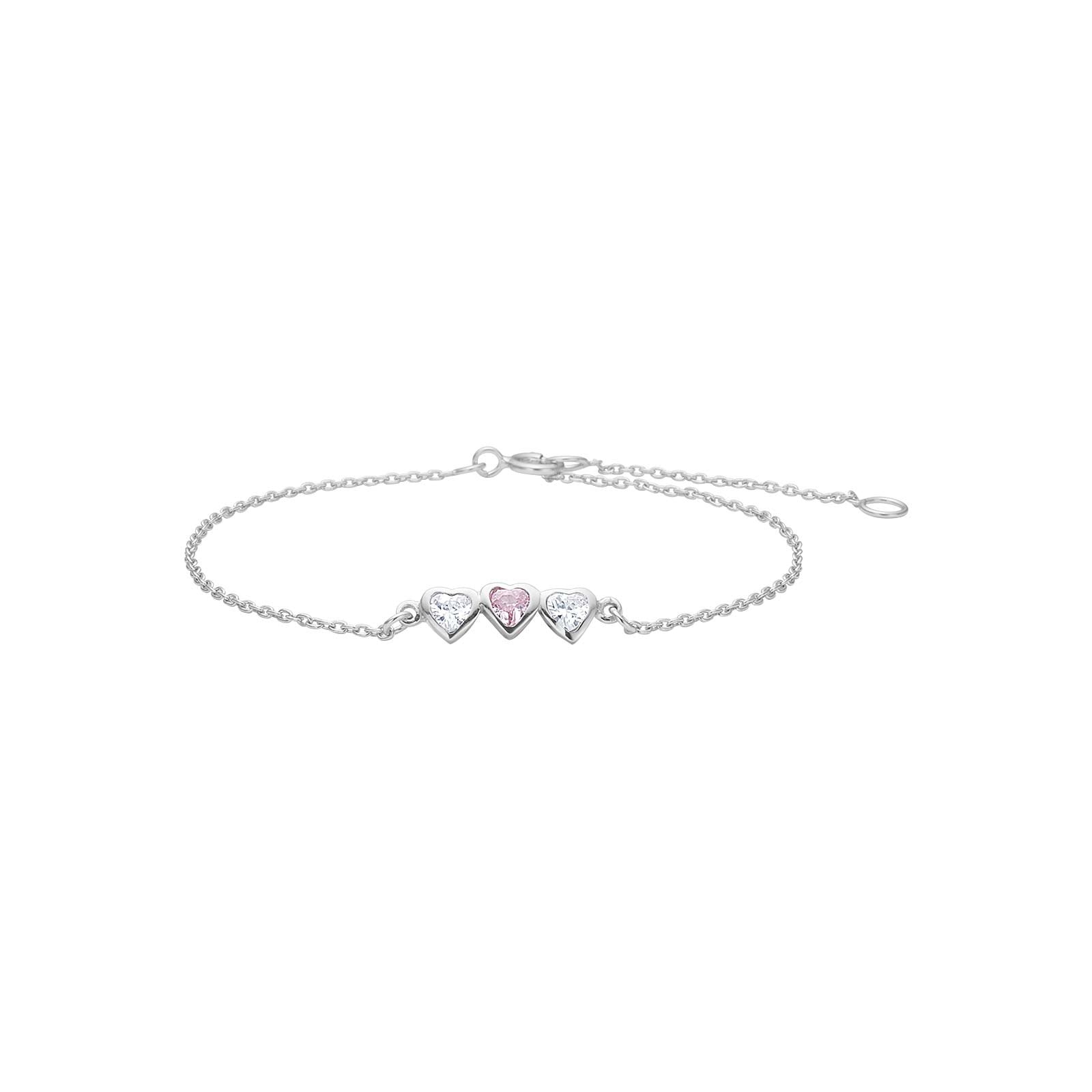 NOA Kids silfurarmband með hjörtum ●330900