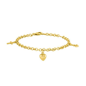 NOA Kids gyllt silfurarmband Trú, von og kærleikur ●625900