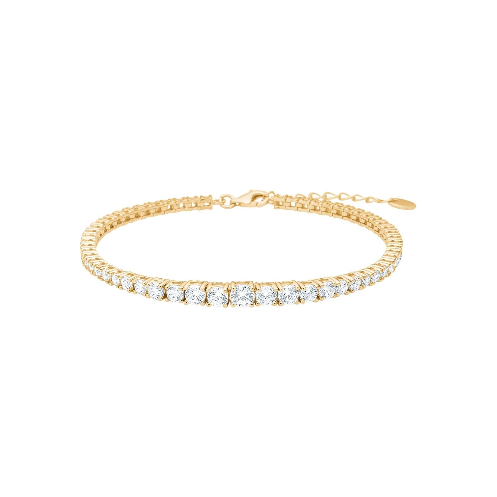 JOANLI Rikke gyllt silfurarmband með zirkonia