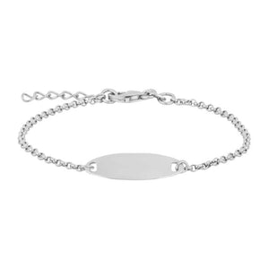 NOA Kids silver bracelet with plate for engraving ●000900