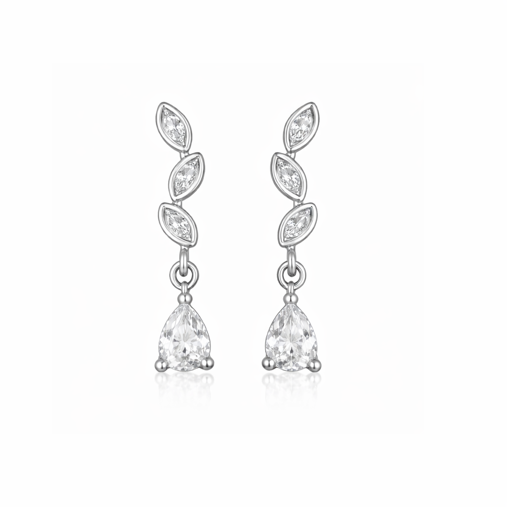 ASTORÍA Michelle silfureyrnalokkar með zirkonia