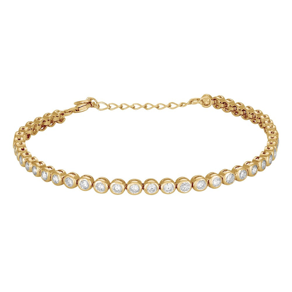 JOANLI Emmy gyllt silfurarmband með zirkonia