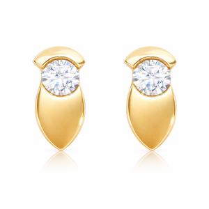 14kt Gold Earrings with Zirconia